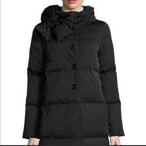 Kate Spade New York Funnel Neck Bow Puffer Coat